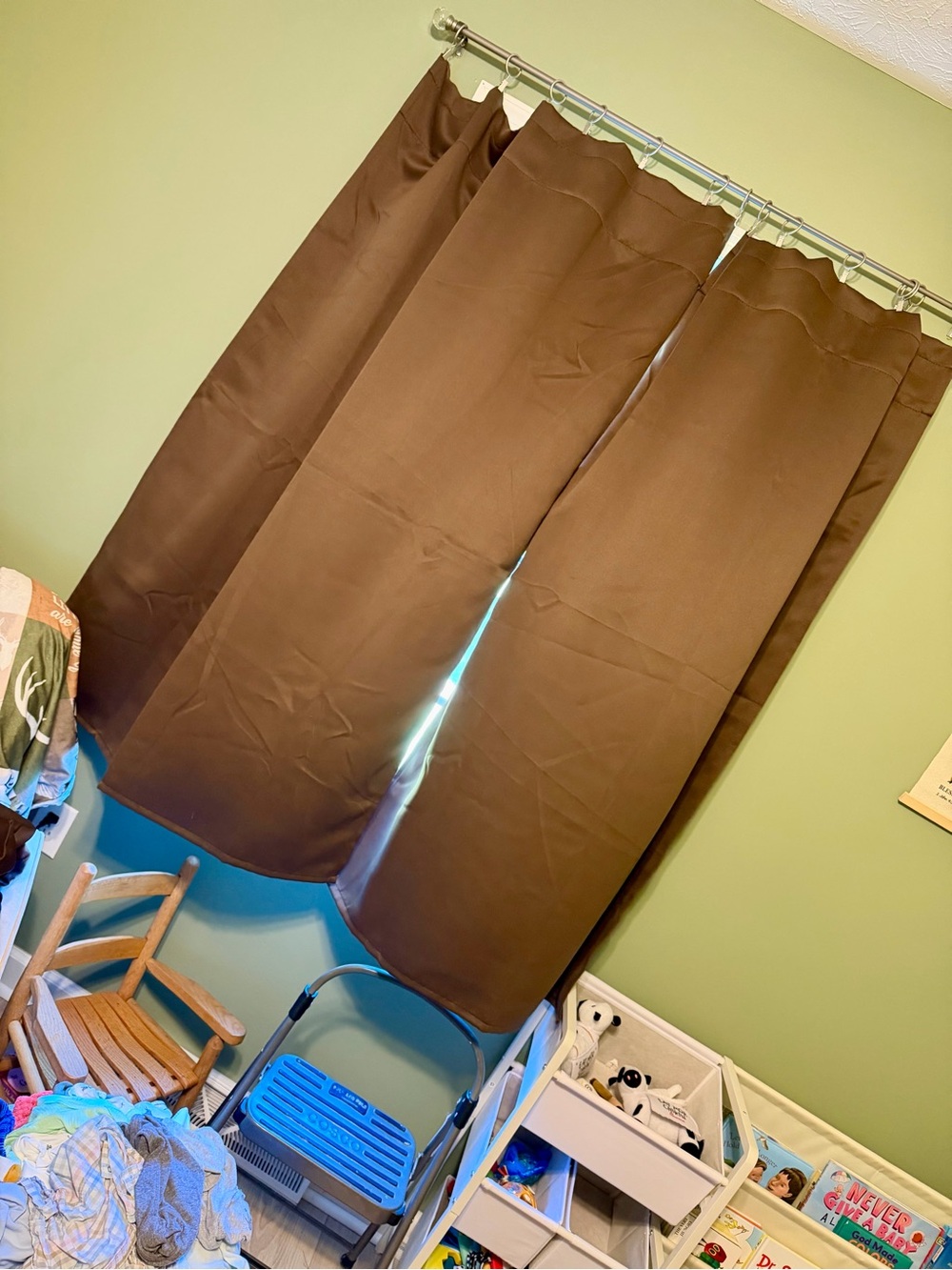 DWCN Blackout Curtains for Bedroom Living Room 38 x 54 Inch Long Brown